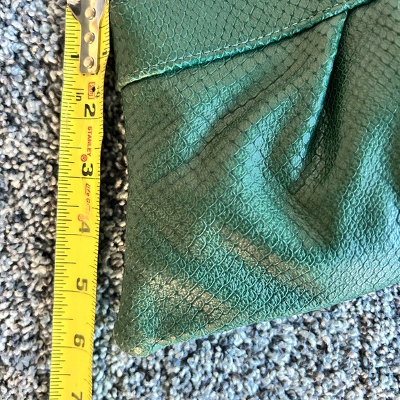 Lauren Merkin Emerald Leather Textured Clutch - Picture 6 of 6